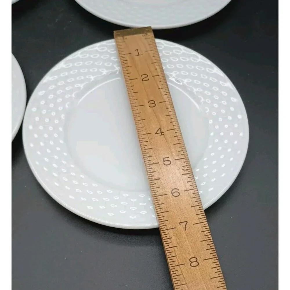4 Mitterteich German Porcelain Bread & Butter Plates Dessert Appetizer Weave